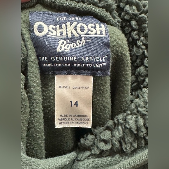 OshKosh: Boys Hoodie- Size 14 - Picture 7 of 8